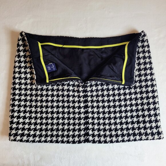 GAP Wool Houndstooth Mini Skirt NWOT - Picture 3 of 8